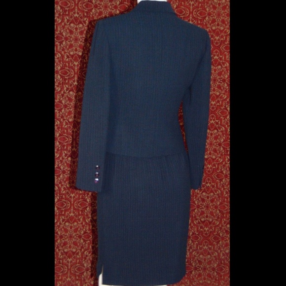 KASPER ASL navy pin striped suit 2💥 - Picture 7 of 8